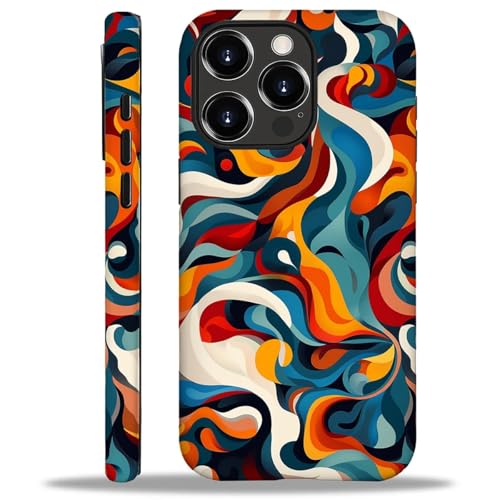 WANKBLC Compatible with iPhone 16 Pro Matte Case, Swirling Colors