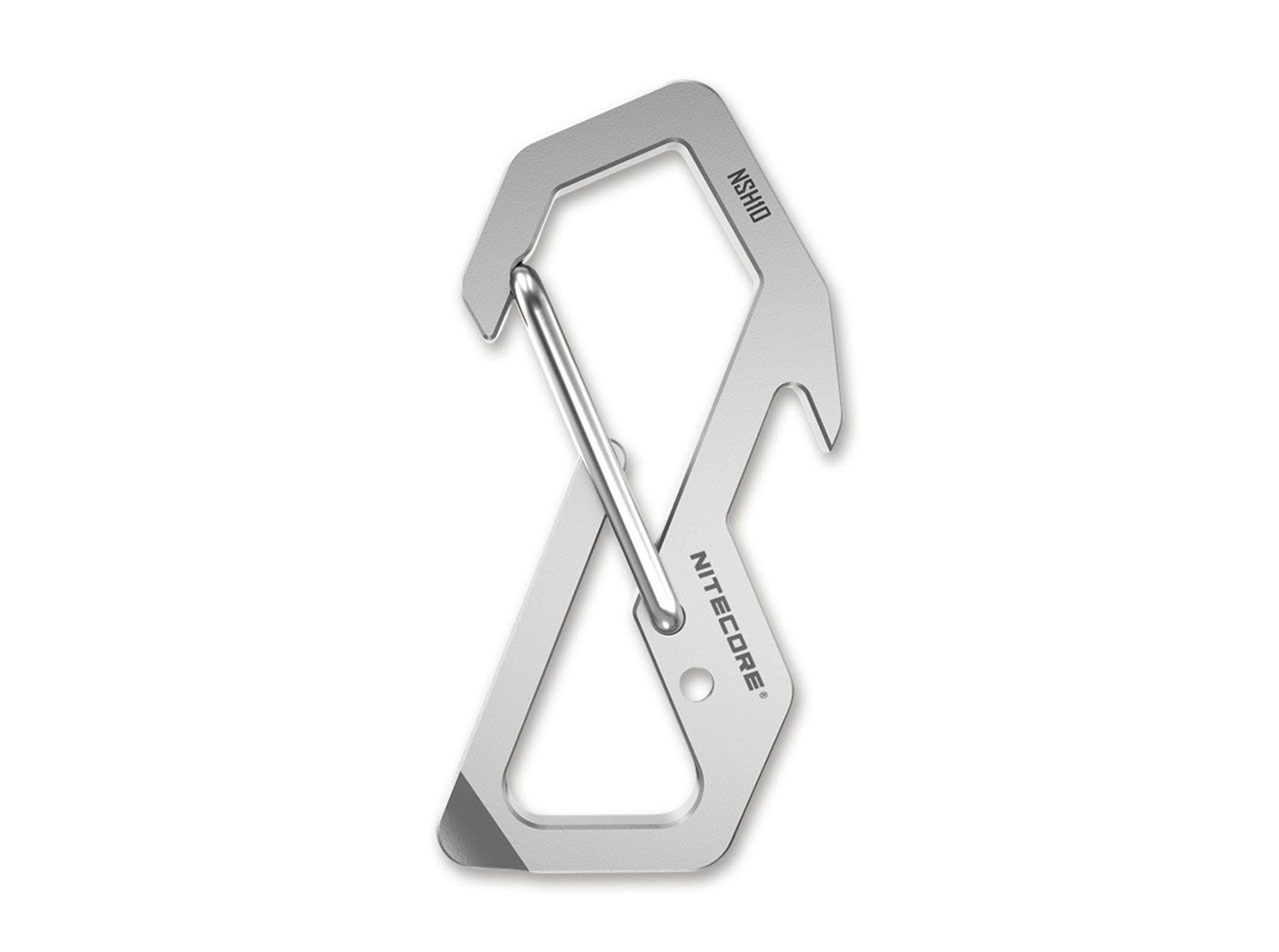Nitecore Unisex – karabińczyk dla dorosłych NHS10, srebrny, 4,9 cm