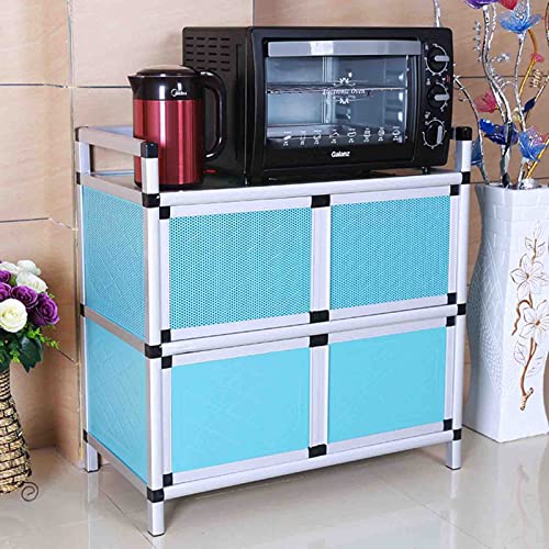 Slvuafrn Kitchen Storage Cabinet, Household Portable Cooktop Storage Shelf, Utility Kitchen Island With Tempered Glass Countertop For Dinning Room Living Room, Assembly Required #TOP3