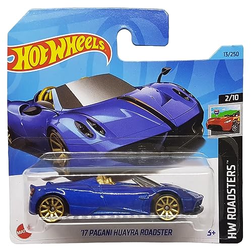 Hot Wheels - ´17 Pagani Huayra Roadster - HW Roadsters 2/10 - HKK08 - Short Card - Azul oscuro - Mattel 2023