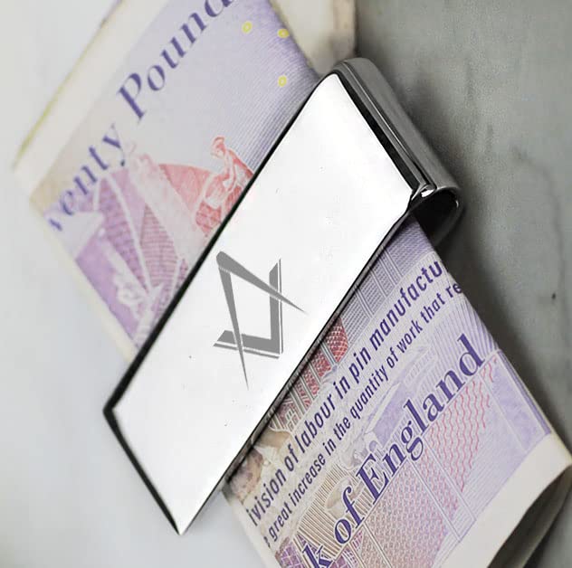 Ashton and Finch Masonic Gifts | Free Mason Money Clip No G | Gift Ideas for Men, Silver, One Size, Minimalist3