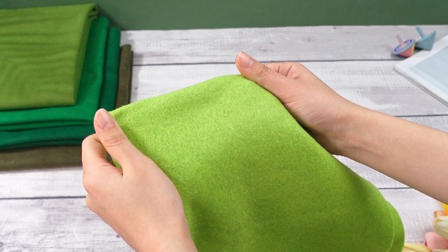 Image of WILLBOND 12 Pcs Large Felt Sheets 37 x 20 Inch 1.2 mm Green Series | Soft Fabric by Yard for DIY Decor, Graduation Gift Sewing, 12 Assorted Colored Felt Sheets for Crafts, Versatile Use