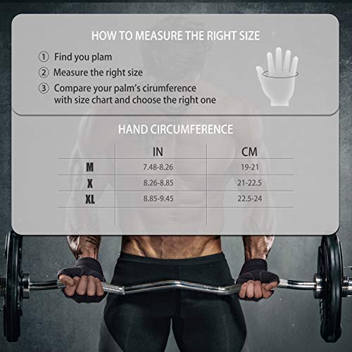image for Eovntco Workout Gloves with Wrist Wrap Support and Full Palm Protectio