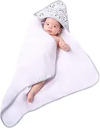 Toalha de Banho Com Capuz Estampado Para Bebê Recém Nascido Panda Cinza