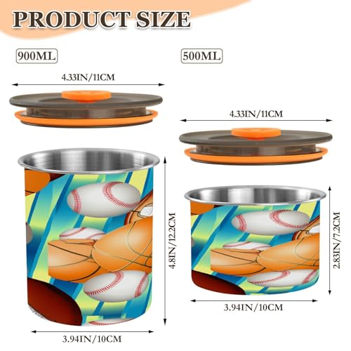 Contenedor de café vacío hermético de acero inoxidable 30 oz miniatura 3