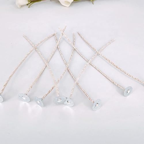 Miniatura 7 de Mechas de vela para hacer velas, ecológicas preenceradas de 6 pulgadas para velas de soja, paquete de 100 mecha gruesa para velas con base para