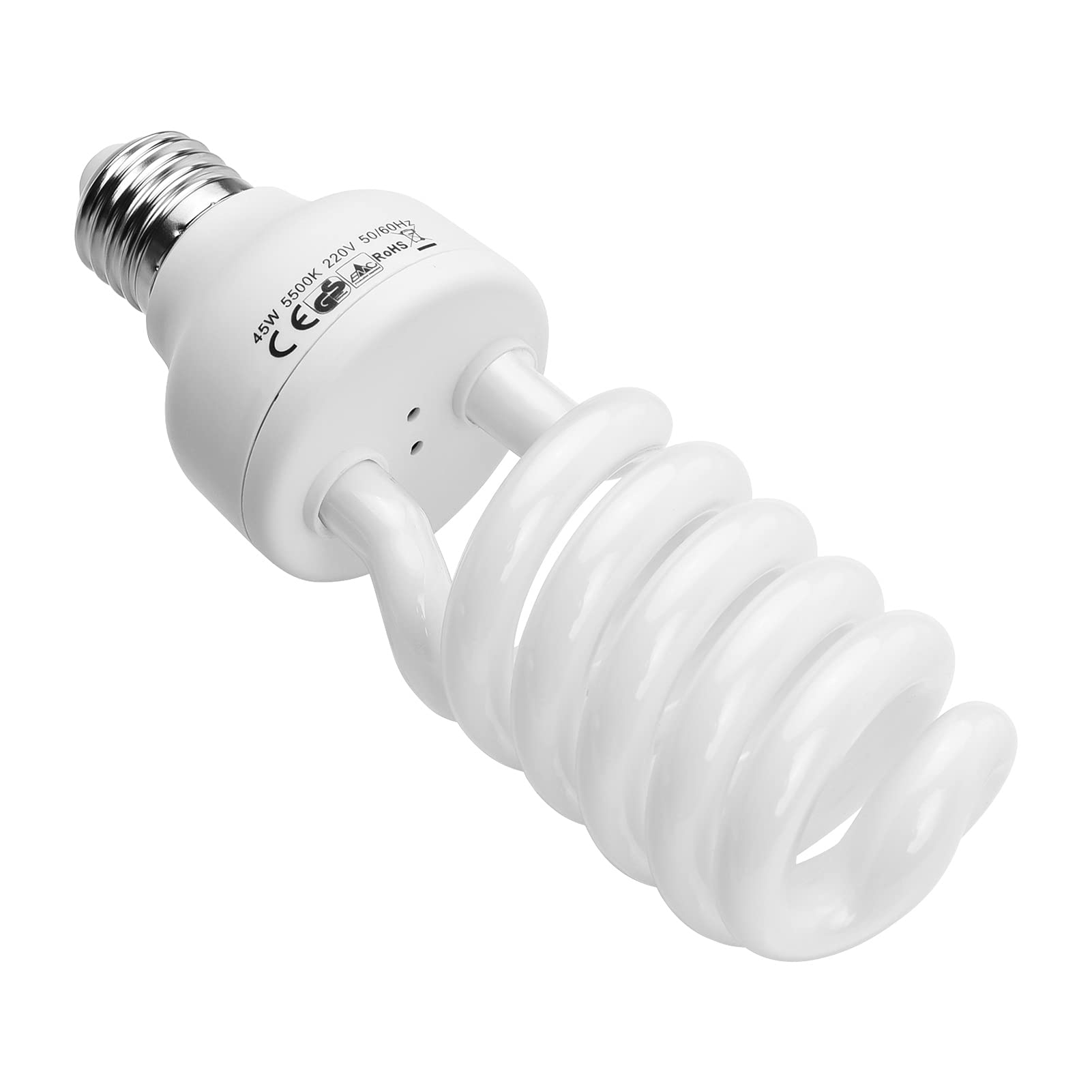 Andoer 4 x Lampada fotografica, Lampadina fluorescente a spirale 45W 5500K Luce diurna E27 Presa a risparmio energetico per fotografia in studio Illuminazione video
