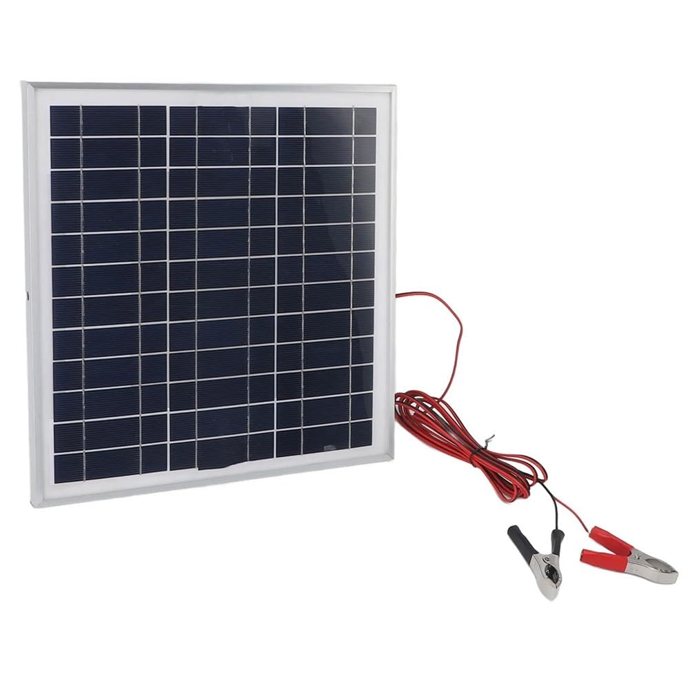 Panneau solaire monocristallin 20 W, chargeur de batterie portable 12 V avec cadre et câble en aluminium, module PV étanche pour camping, camping-car, randonnée
