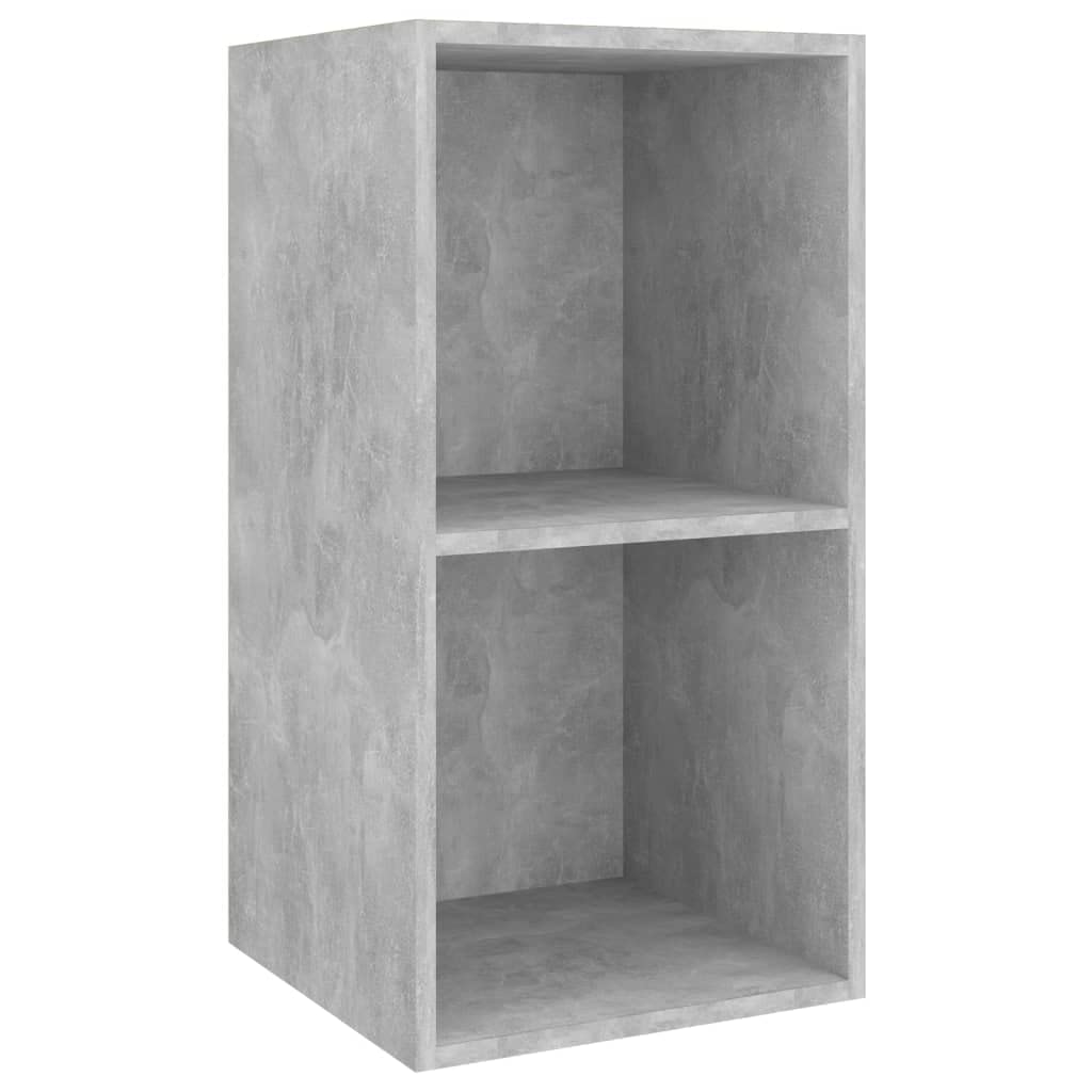 3-TLG. TV-Schrank-Set, Betongrau Holzwerkstoff, Hängend, Modernes Media-Center für Wohnzimmer, Schlafzimmer, Viel Stauraum