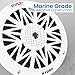 Pyle 5.25 Inch Dual Marine Speakers - 2 Way Waterproof and Weather Resistant Outdoor Audio Stereo Sound System with 150 Watt Power, Poly Carbon Cone, Cloth Surround and Low Profile Design - 1 Pair