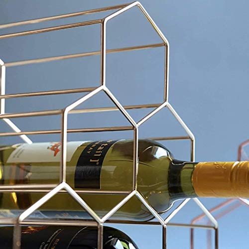 Soporte para 6 botellas de vino de hierro miniatura 4