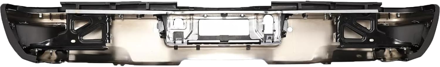 Rear Steel Step Bumper Assembly for 2015-2019 Chevy Silverado/GMC Sierra 2500 3500 HD with Park Sensor Holes Chrome Back Bumper Replacement for GM1103183,with Pads Brackets and License Plate Lights