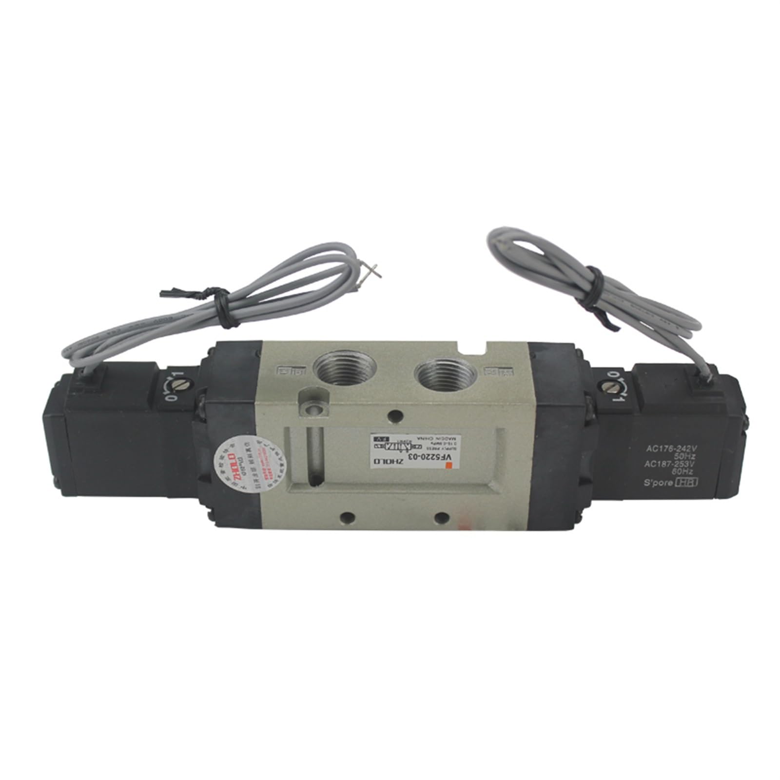 JNVFTCUX 3/8" 5 port 2 pos solenoid valve Pneumatic VF5220-03 DC24V AC 220V 380V double coil(AC380V)