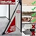 AceMining Upgraded Door Security Bar & Sliding Patio Bar, Heavy Duty Stoppers Adjustable Jammer for Home, Apartment, Travel (1 Pack,Black)