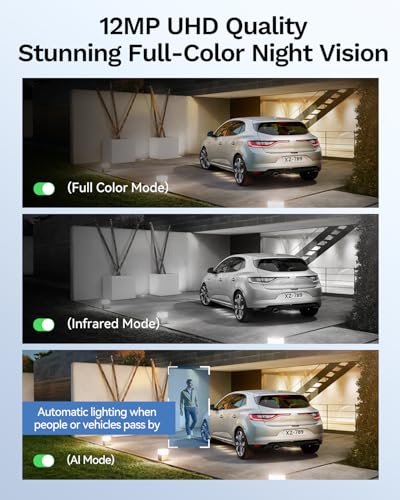 Image of LongPlus 12MP 8CH Home Security Camera System, 4Pcs Wired PoE IP Cameras System Outdoor with Person /Vehicle Detection, 12MP 8CH NVR with 2TB HDD for 24-7 Recording, LP12ME84D1