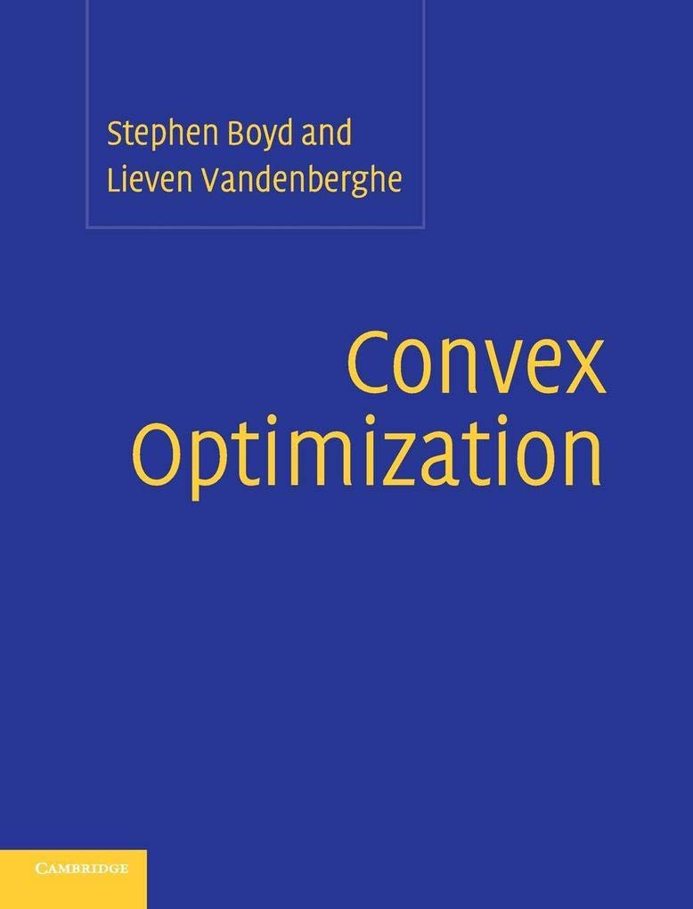 Convex Optimization by Stephen Boyd HARDBACK 9780521833783