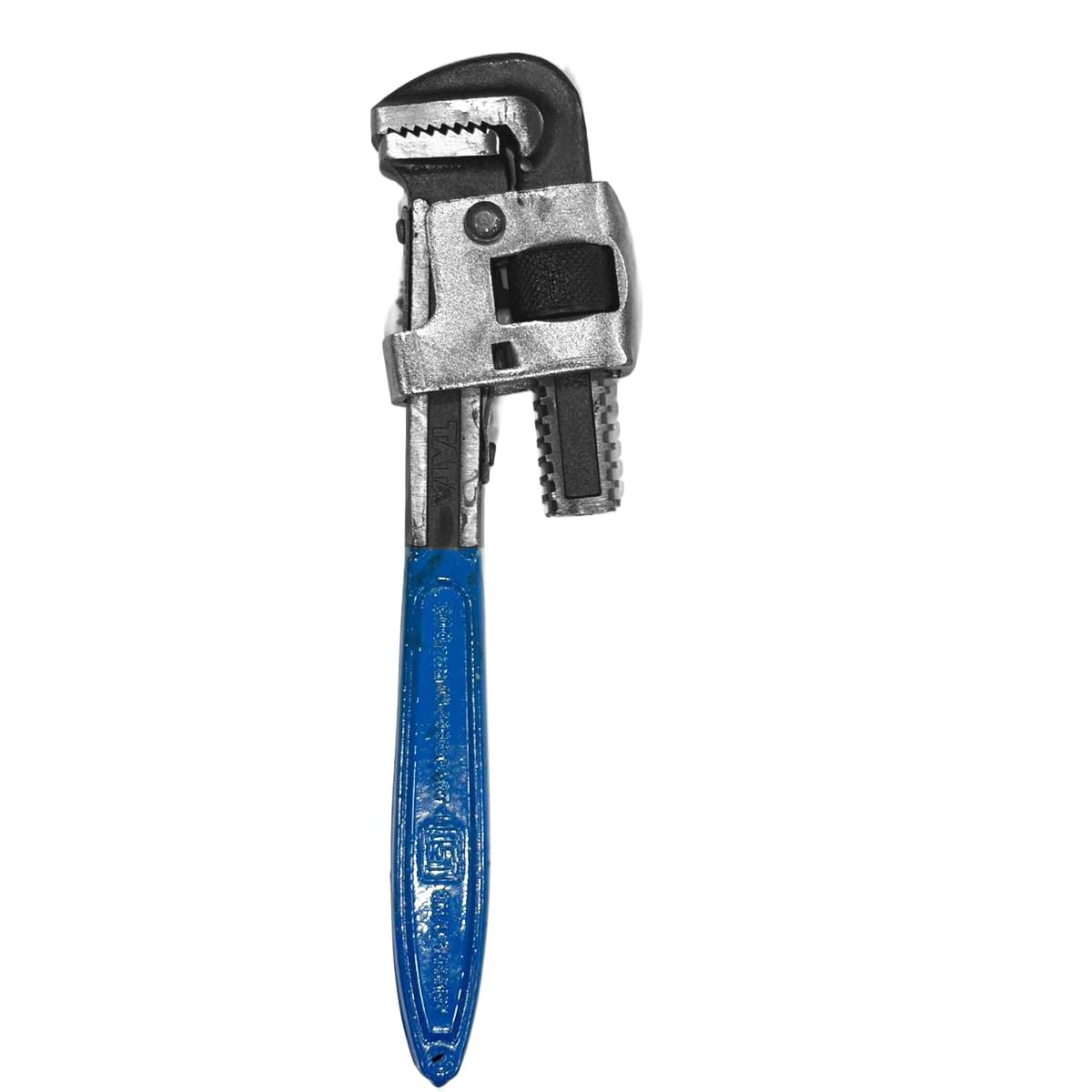 TATA AGRICO Stilson Type Pipe Wrench Ideal for Construction & Heavy-Duty Applications for Industrial & Professional Use, Alloy Steel Wrench (12"Inch/ 300mm - GREY & BLUE) 1