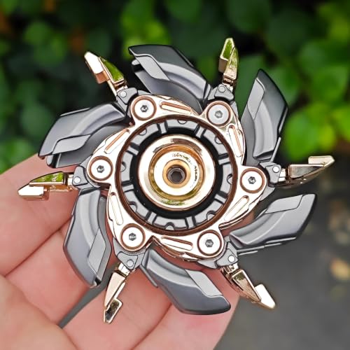 Image of T-Conceal EDC Fidget Sliders Open Armor Spinning TopFidget Toys Stress Relief for Adults Magnetic Metal (Gray Gold)