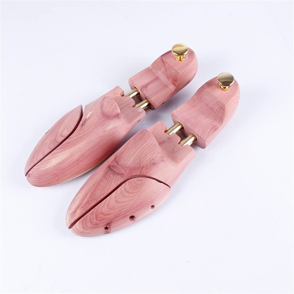 1 par de Zapatos de Madera roja de Tubo Doble, Horma Ajustable para Zapatos de Hombre (Color : Pink, Size : 41-42) (Pink 45)