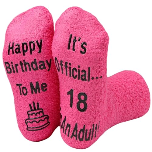 NOEMIN Geburtstagsgeschenke für Frauen – 18, 30, 40, 50, 60 Jahre alt, flauschige Socken, warme Bettsocken, originelle lustige Socken NOEMIN Geburtstagsgeschenke für Frauen – 18, 30, 40, 50, 60 Jahre alt, flauschige Socken, warme Bettsocken, originelle lustige Socken