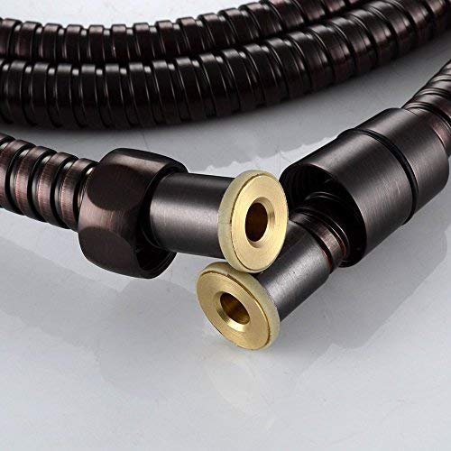 TRIPHIL Kink-free Shower Hoses Extra-long for Handheld Showerhead Hose Replacement Flexible Metal Shower Tube Extension Anti-twist 2 Brass Connectors Stainless Steel Sleeve Oil Rubbed Bronze 71 Inch