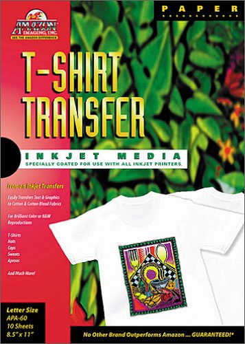 Transferencias de inyección de tinta APA60 para camisetas de 8.5 x 11 pulgadas
