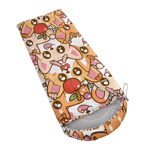 Image of QOOMO Axolotl Cute Camping Sleeping Bags,3 Season Warm & Cool Weather,Lightweight,Waterproof Sleeping Bags for Adults & Kids,Traveling,and Outdoors