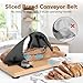 Upgrade Manual Bread Slicer for Homemade Sourdough Bread, Classic Hand Crank Home Bread Slicer With Scale Line and Steel Fence, Sharp Blade, Adjustable Width for Homemade & Commercial Use
