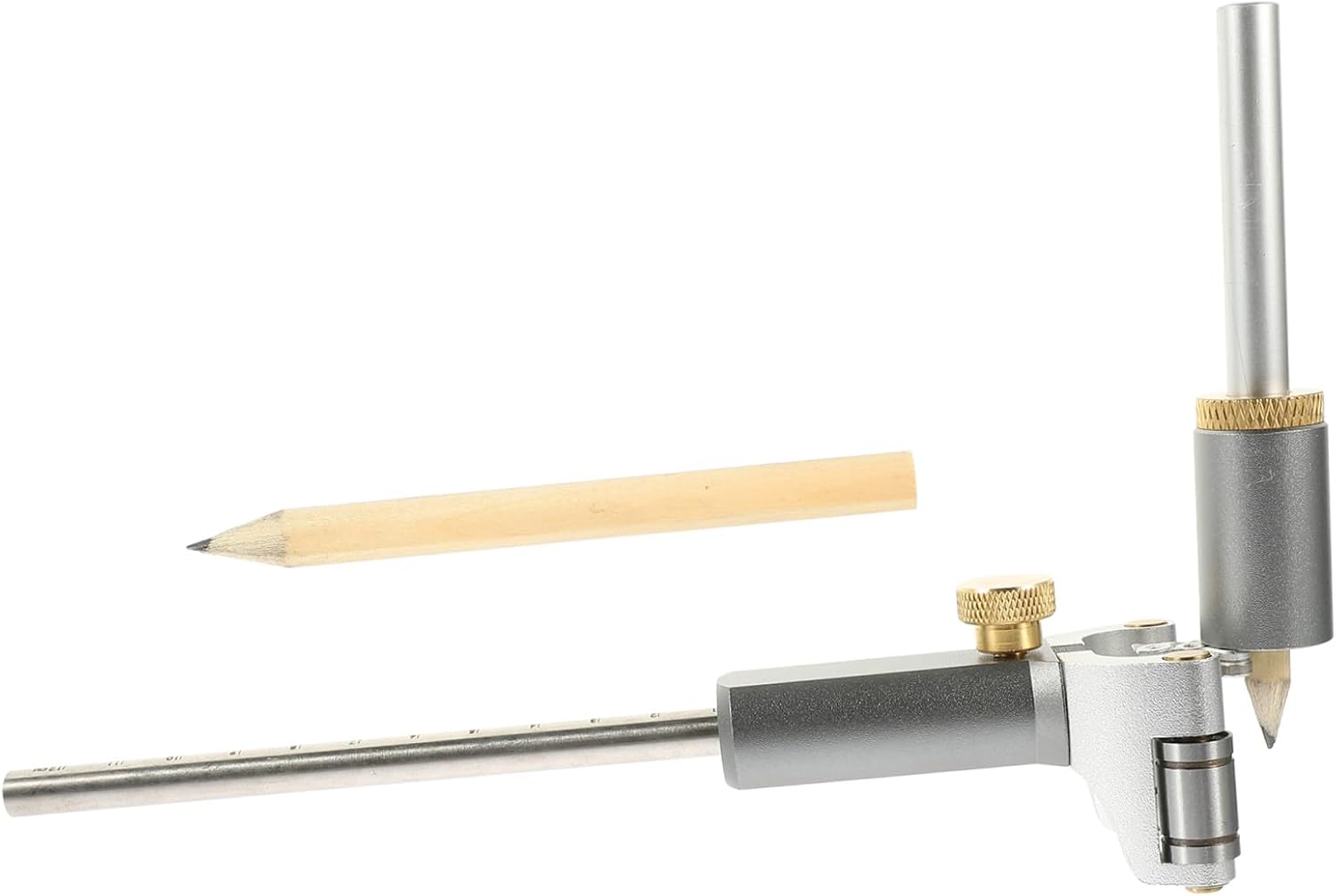 KOMBIUDA Two-in-one Adjustable Scriber Gauge 0-120mm Curved and Parallel Line Marking Tool Portable Woodworker Accessory for Outdoor and Home Use Random Color