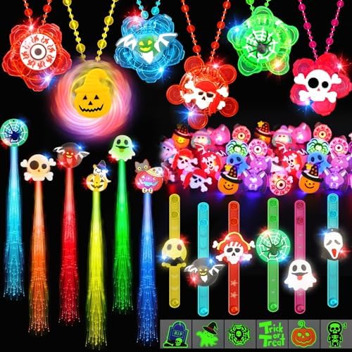 Halloween Party Favors for Kids, 84 Pack Glow in the Dark Toys Ha...