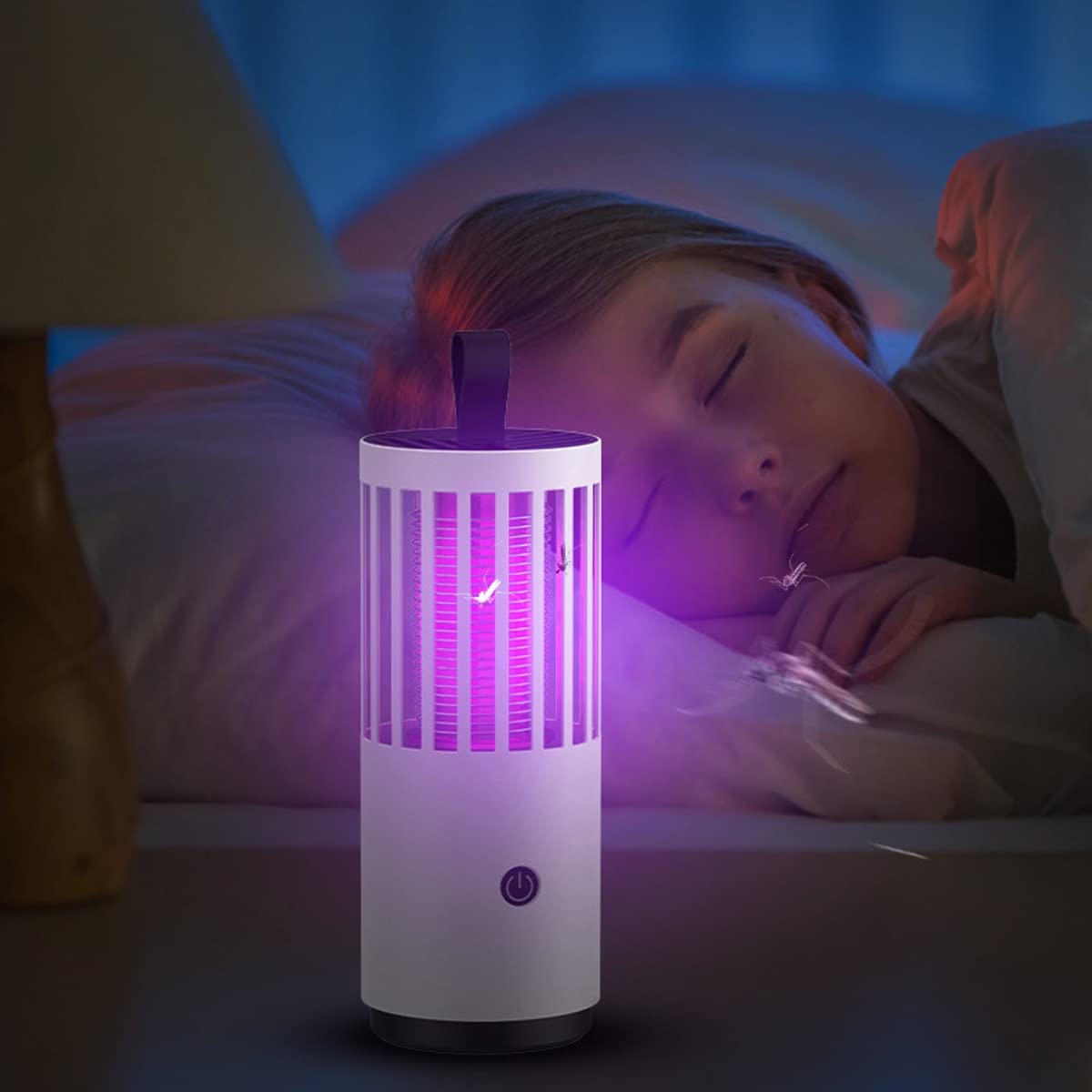Asesino de Mosquitos, USB Lámpara de Mosquitos portátil para Interiores Camping Mosquito Killer Trampa para Moscas Choque eléctrico Mosquito Killer Lámpara para Matar Mosquitos (Negro)