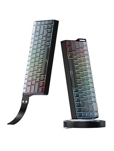 �Q�[�~���O�L�[�{�[�h ���C�����X �O�� 8000Hz �|�[�����O���[�g ���J�j�J�� �L�[�{�[�h RGB ���y�A�� 18�� ���Q ��x�� 2.4GHz �L�� 4000mAh PC PS5 Switch �Ή� �l�ԍH�w�݌v �t���b�v�A�b�v �t�b�g�t�� (�D��)