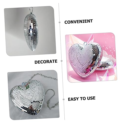 Bola espejada Alipis en forma de corazón para decoración de discoteca, fiestas y bares miniatura 2