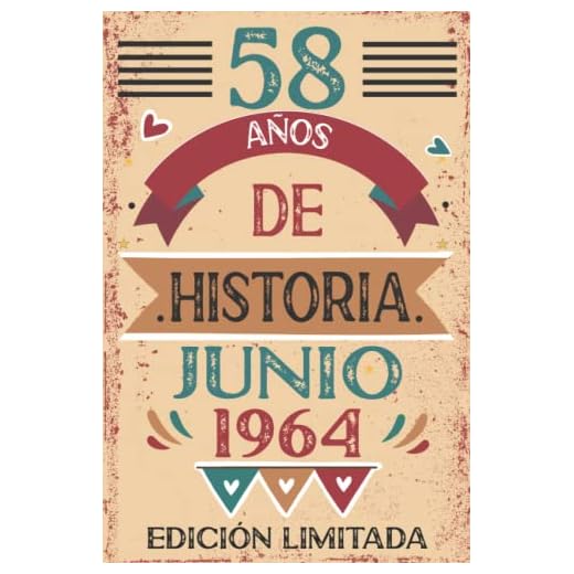 58 Años De Historia Junio 1964: 58 años. Libro de visitas, cuaderno, 110 páginas de felicitaciones, idea de regalo, regalo Para la esposa, novia, mujer, La madre