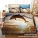 Produktbild Amswsi Springender Delphin 3D Digitaldruck Bettwäsche Home Textil dreiteilige Bettwäsche Bettbezug Halloween geeignet für zu Hause Schulmaterial