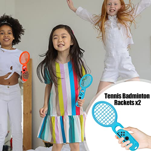 10 in 1 Switch Sport Zubehör Bündeln, 2022 Switch Sports Bundle für Switch/Switch OLED, Switch Sport Kits mit Armbändern, Tennisschlägern, Beingurten, Fitness Boxhandgriffen und Fechten - Image 3