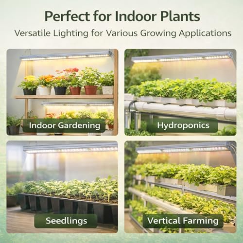 Image of Fluortronix 2ft LED Grow Light Bar 36W Full Spectrum for Indoor Plants | High PAR, Aluminum Body, Energy Efficient | Ideal for Seedlings, Vegetative Growth & Hydroponics