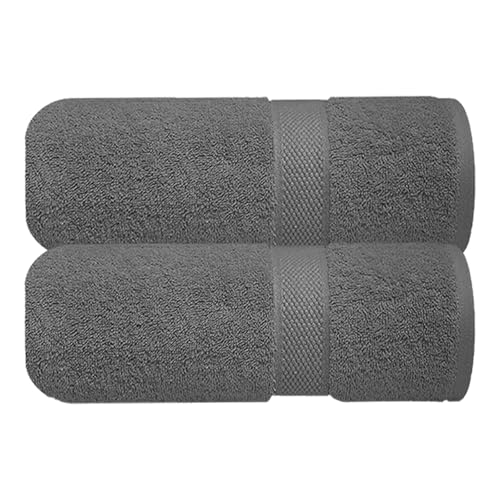 Image of Sulfar 100% Combed Cotton, Quick Drying Highly Absorbent, Luxury Hand Towel Set (Pack of 2, 40 X 70 cm) Grey