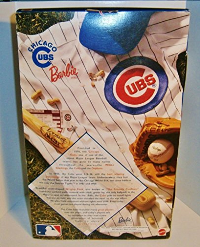 Barbie Chicago Cubs con Bate de Madera miniatura 2