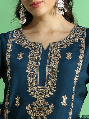Image of Globus Women Kurta Set (GS578843 Maroon S)