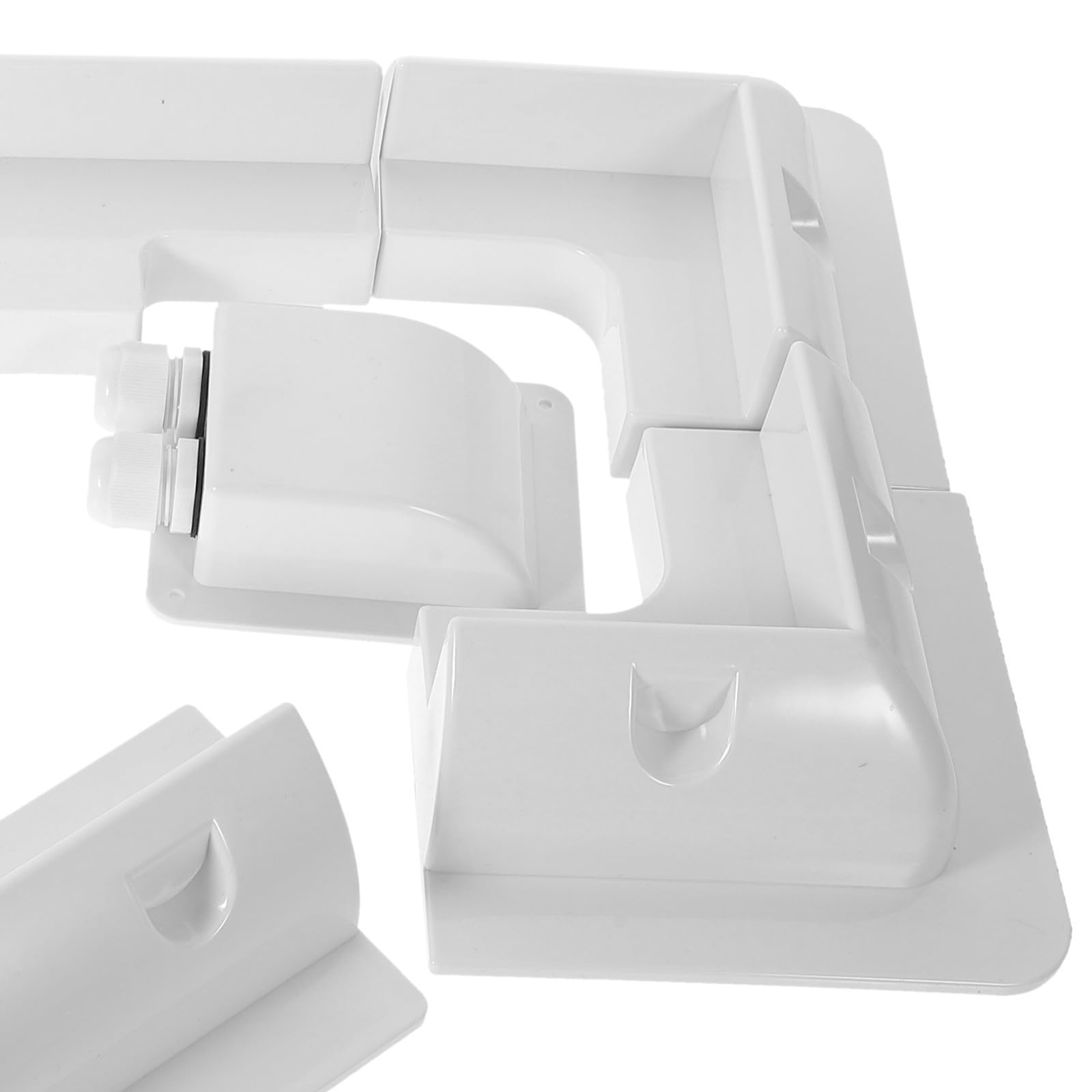 COLLBATH Staffa di Montaggio per Pannello Solare Abs Bianco Struttura Robusta e Installazione senza Trapano, Resistente ai Danni, per Uso Esterno su Camper e Barche