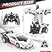 2.4G Remote Control Transformer Car, Rechargeable RC Police Car Toy with Flashing Lights, Convertible Robot & Vehicle, Gift for Kids,Police Transformer Cars for Boys 4 5 6 7 8 9 10 11 12 (Black/White)