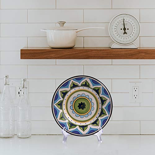 Comgrow 8 Pack 6.3 Inch Upgraded Anti-Slip Sturdy Acrylic Easel Plate Display Stands, Clear Photo Holder Picture Frame Stand, Displays Decorative Plates, Artworks, Posters, Envelopes And Small Boards #TOP6