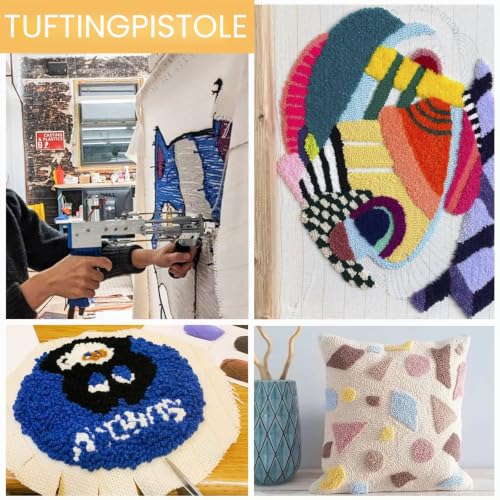 Großer Tufting-Stoff (Mönchstoff) mit Markierungslinien, 220 x 220 cm – Bild 4