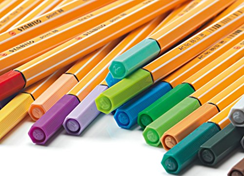 Image of STABILO Point 88 Fineliner Pens Pack of 5 Neon