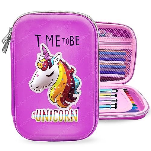 Image of FunBlast Pencil Pouches for Girls Stylish, Unicorn Pouch for Girls - Pencil Pouches for Kids, Pencil Box for Girl, Return Gift for Kids