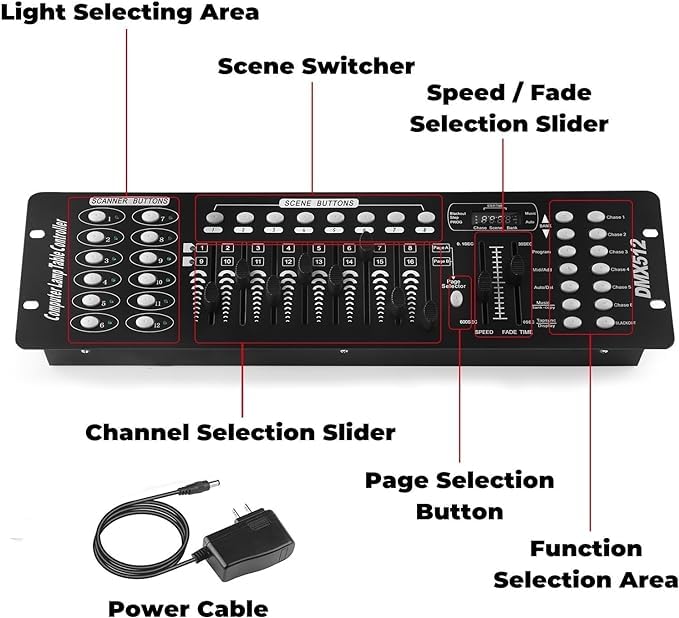 LanBox LCK デスクトップ DMX-512 コントローラー 動作確認済 Amazon.co.jp: DMX コントローラー 54 チャンネル ミニ DMX 512