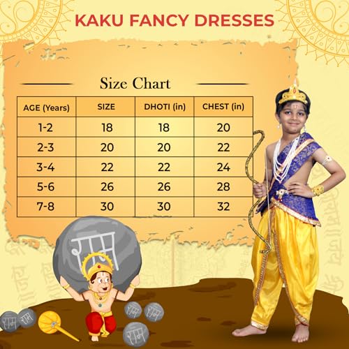 Image of Kaku Fancy Dresses Ram Costume for Kids Infant Baby Ram Dress for Boys with Accessories