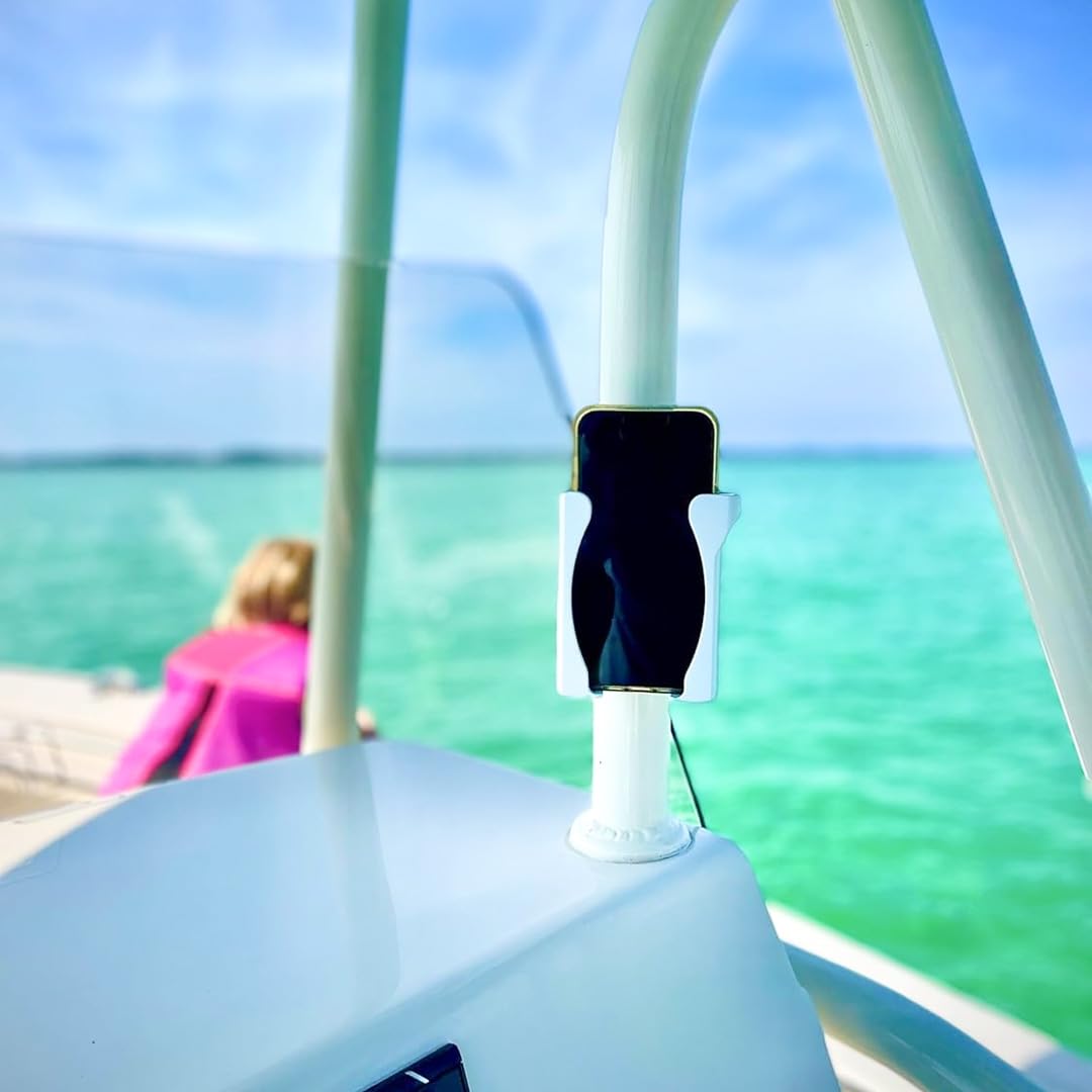 Hold Fast Pro Soporte para teléfono de barco, soporte para teléfono celular marino para barco | Soporte ajustable y seguro para smartphone marino, accesorio duradero hecho para condiciones al aire libre