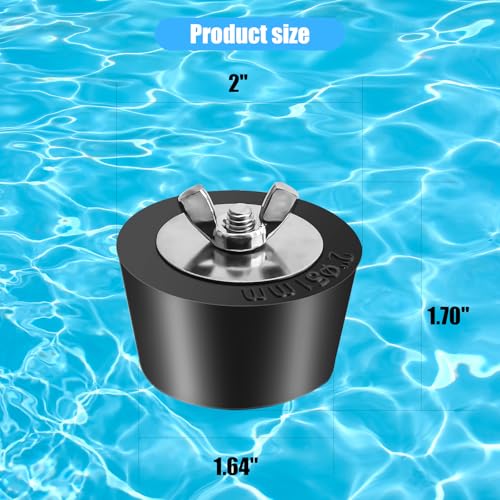 Image of 2 Inch Rubber Swimming Pool Antifreeze Plug, Winter Pipeline Plug for Inground Pools-2 Pack